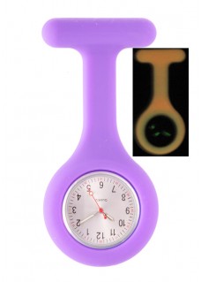 Reloj Enfermera Silicona Fluorescente Violeta
