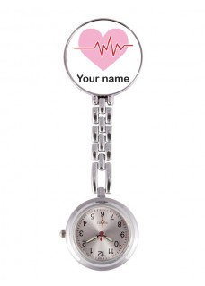 Reloj Enfermera ECG Rosa