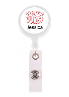 Pinza Porta tarjetas ID Retráctil Negro para enfermeras en NurseOClock