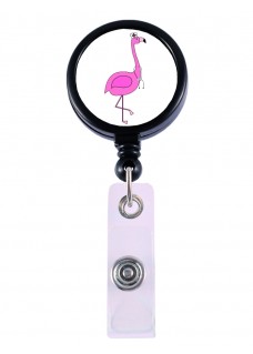 Porta Credenciales Retráctil Flamingo